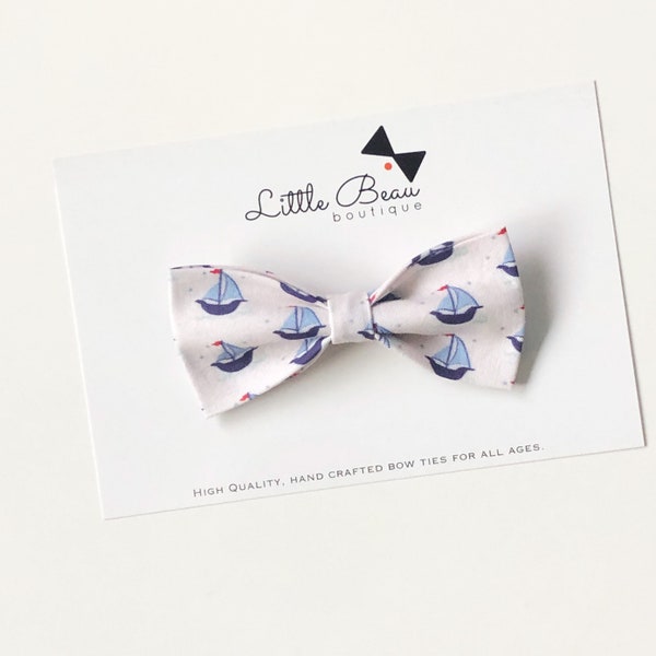 Sail Boat Bow Ties • Boat Themes • Travel Themes • Navy Bow Ties • Boys Bow Ties, Toddler Bow Ties, Kids Bow ties