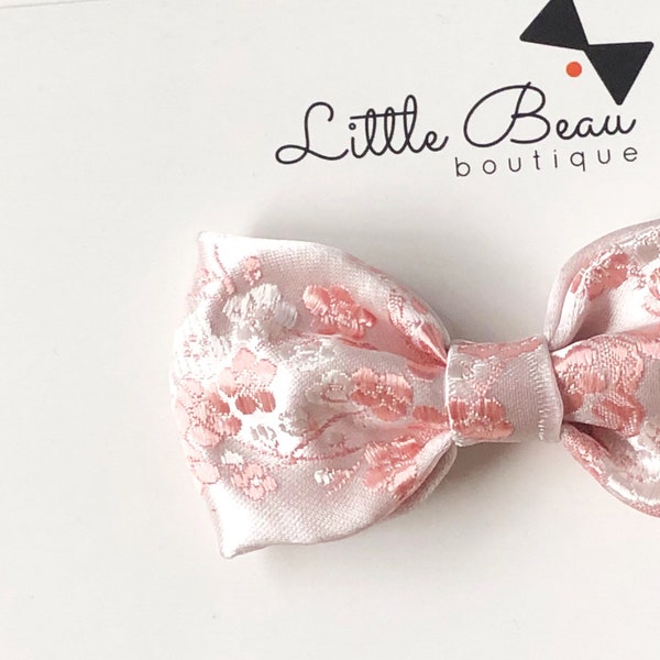 Pink Floral Bow Tie • Floral Bow Tie • Cherry Blossom Bow Ties, Boys Bow Ties, Toddler Bow Ties, Baby Bow Ties, Kids bow ties