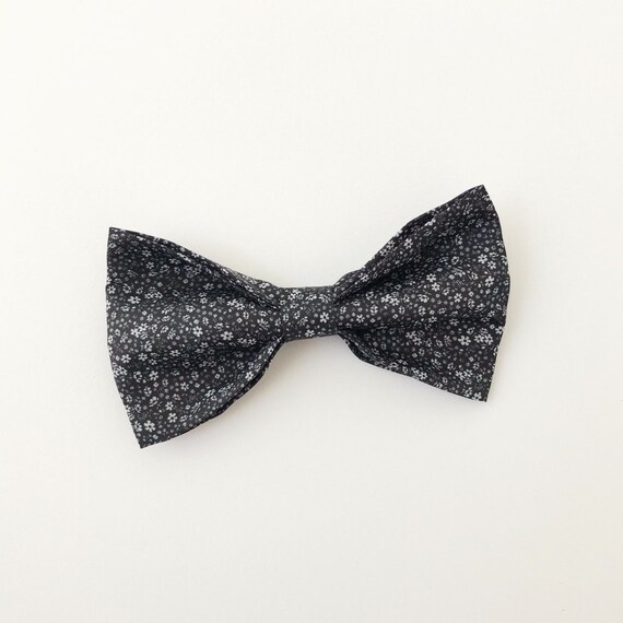 Grey Hockey Pre-Tied Formal Double Layers Wedding Bowtie