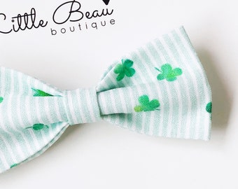Shamrock Print Bow Ties, Clover Bow Ties, Baby Gifts, St Patrick’s Day Bow Ties, Boys Bow Ties, Toddler Bow Ties, Cat Bow Ties, Dog Bow Ties