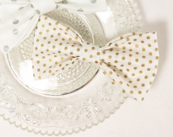 Gold Polka Dot Holiday Bow Tie. Adjustable Bow Tie, Boys Bow Tie, Toddler Bow Tie, Baby Bow Tie, Christmas Bowtie