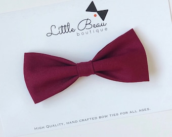 Wine | Dark Red | Maroon | Crimson | Bow Tie. Burgundy Bow Tie. Maroon Bow Tie. Adjustable Bow Tie, Boys Bow Tie, Toddler Bow Tie, Baby