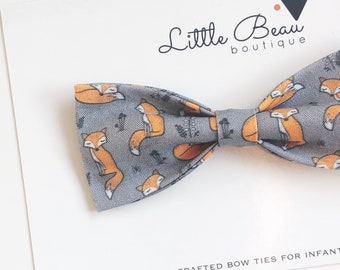 Fox Bow Tie • Wild One Bow Tie • Cute Animal Bow Tie • Adjustable Bow Ties, Boys Bow Ties, Toddler Bow Ties, Baby Bow Ties, Gifts for Boys