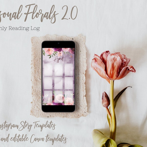 Bookstagram TBR/Wrap Up Canva Template - Seasonal Florals 2.0 - Instant Digital Download