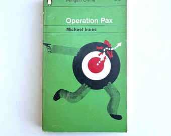 Alan Aldridge Cover Art Operation Pax by Michael Innes Vintage Penguin Crime Paperback