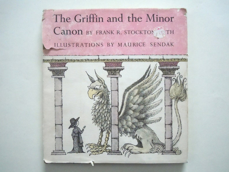 Maurice Sendak The Griffin and the Minor Canon by Frank Stockton Fun Illustrated Mythical Beasts First Edition Hardcover Dust Jacket image 1