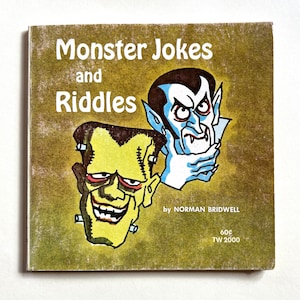 Halloween Book Monster Jokes and Riddles by Norman Bridwell Scholastic First Edition Softcover Book