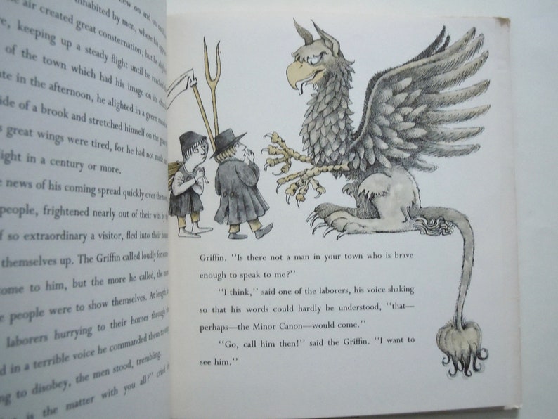 Maurice Sendak The Griffin and the Minor Canon by Frank Stockton Fun Illustrated Mythical Beasts First Edition Hardcover Dust Jacket image 2