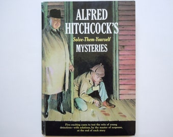 Alfred Hitchcock's Solve Them Yourself Mysteries Spooky Stories for Young People Oversize Hardcover Book Fantastic Cover Art