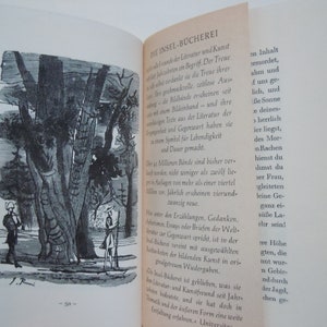 Insel Bücherei Goethe Novelle Wood Engravings by Imre Reiner German Language Hardcover Book for Collectors image 4