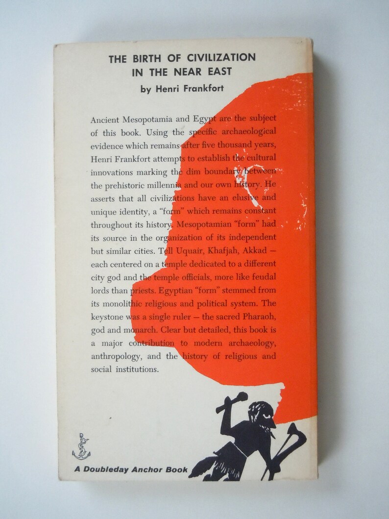 The Birth of Civilization in the Near East by Henri Frankfort Doubleday Anchor Anthropology Paperback Cover Art Antonio Frasconi image 5