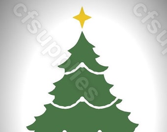 Christmas tree with inspirational words Stencil MYLAR A4 sheet strong reusable