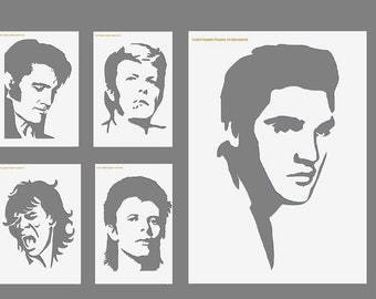 Pop Icon Music Icon Stencils Craft Art DIY Templates Painting  Decor