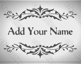 custom word stencil personalised A3 size