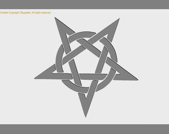 Pentagramm Schablone: Wiederverwendbare Mylar Vorlage für Malerei, Airbrush, DIY Dekor