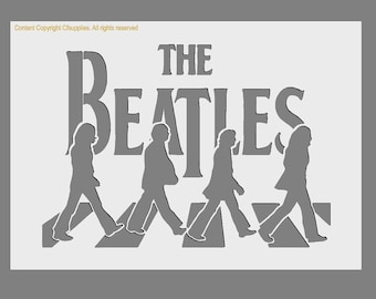 Pop Icon Logo Mylar Stencil &#39;Abbey Road Zebra Crossing&#39; in A3/A4/A5 sheet sizes Thicker 190 micron reusable Painting Airbrush Decor (2)