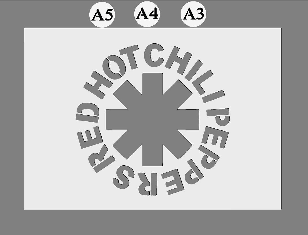 Red Hot Chilli Peppers Mylar Stencil em folhas A3/A4/A5 tamanhos mais grossos 190 mícrons pintura reutilizável decoração aerógrafo, arte de parede
