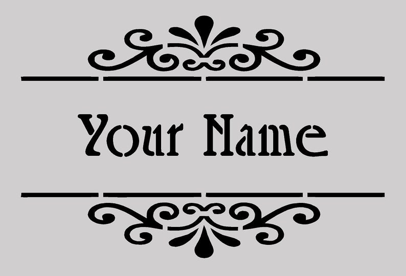 Personalised Custom Text Stencil Custom Word Stencil Name - Etsy