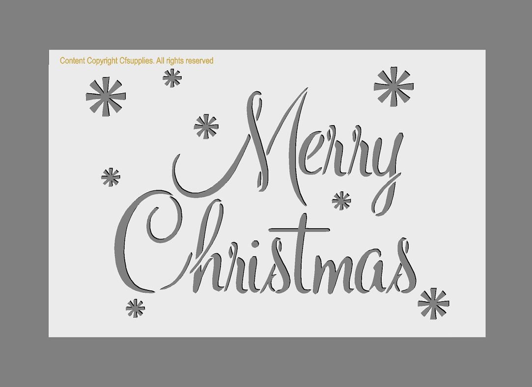 Mylar Stencils Merry Christmas A3/A4/A5 Sheet Sizes Thick 190 Micron Reuse 3 Painting Airbrush Decor - Etsy New Zealand merry-christmas-embossing-12-x-12-stencil-fs108-by-designer-stencils-word-phrase