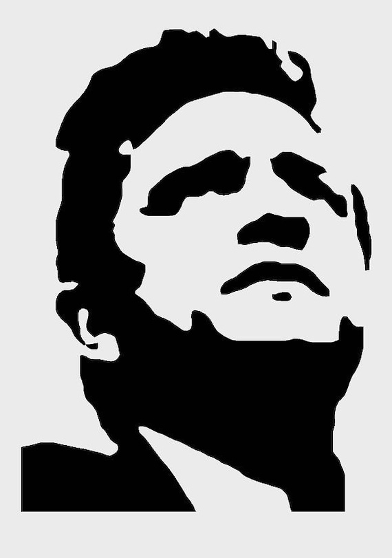 Johnny Cash Stencils in A3/A4/A5 sheet sizes Thicker 190 | Etsy