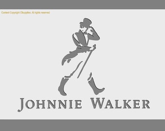 Johnnie Walker (2) Mylar Stencil  in A3/A4/A5 sheet sizes Thicker 190 micron reusable Painting Airbrush Decor Craft Art DIY template