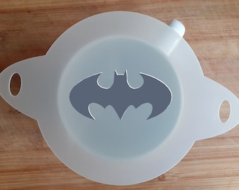 Mylar Stencil  &#39;Bat Logo (3)&#39; Cookie, Cake, Coffee Duster Stencil, Face paint, Tattoo, 190 micron reusable Painting Craft Stencil Food Safe