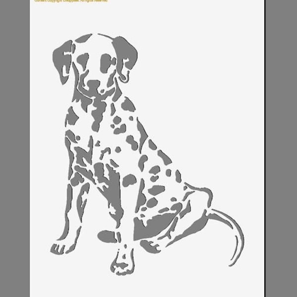 Dalmation Dog | Mylar Stencils  in A3/A4/A5 sheet sizes | 190 micron Painting Airbrush Decor Wall Furniture Craft Template