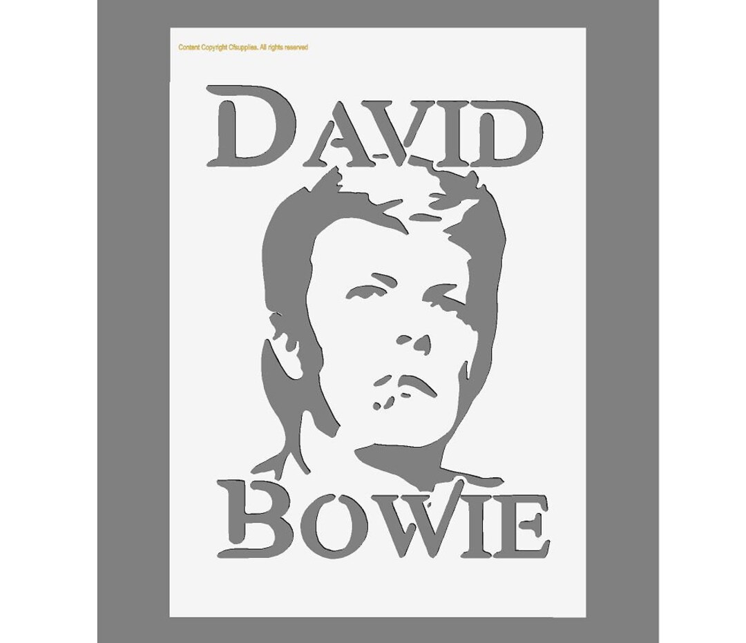 David Bowie Mylar Stencil With Name in A3/A4 Sheet Sizes - Etsy