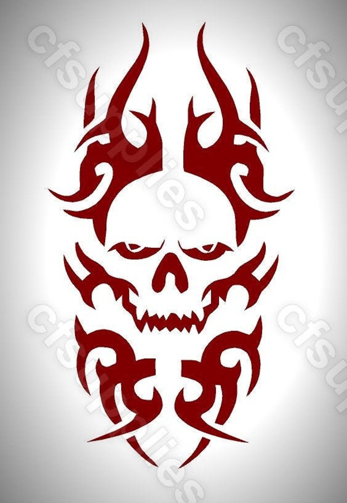 Celtic Skull Stencil in A3/A4/A5 sheet sizes Thicker 190 | Etsy