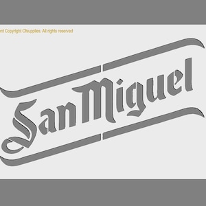 San Miguel Beer Logo Mylar Stencil  in A3/A4/A5 sheet sizes Thicker 190 micron reusablePainting Airbrush Decor