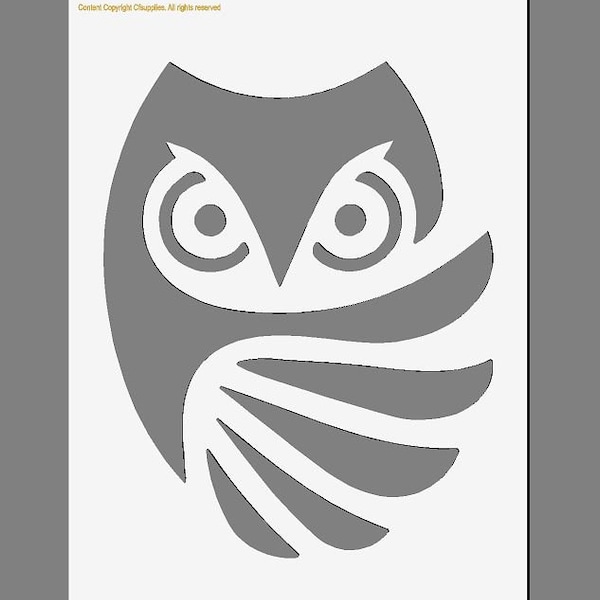 Owl Stencil - Etsy