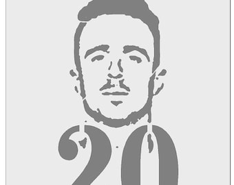 Diogo Jota Memorial Stencil: Liverpool FC Legend, Reusable 190