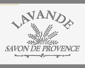 Shabby Chic French Vintage Stencils &#39;LAVANDE&#39; in A3/A4/A5 sheet sizes (#73) Thicker 190 micron reusablePainting Airbrush Decor