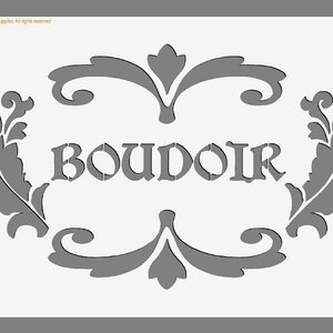 Boudoir Stencil | Vintage French Stencil | Shabby Chic Paint Stencil for Walls, Fabrics, Furniture, Reusable, Washable A4/A3 stencil (8)