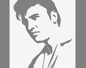 Plantilla de Elvis Presley: Arte pop reutilizable, 190 micras