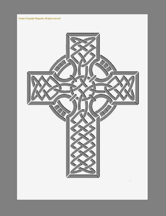 Celtic Cross Stencil in A3/A4/A5 Sheet Sizes Thicker 190 - Etsy