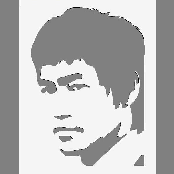 Bruce Lee Stencils  in A3/A4/A5 sheet sizes Thicker 190 micron reusable Painting Airbrush DecorCraft Art Painting Airbrush Decor