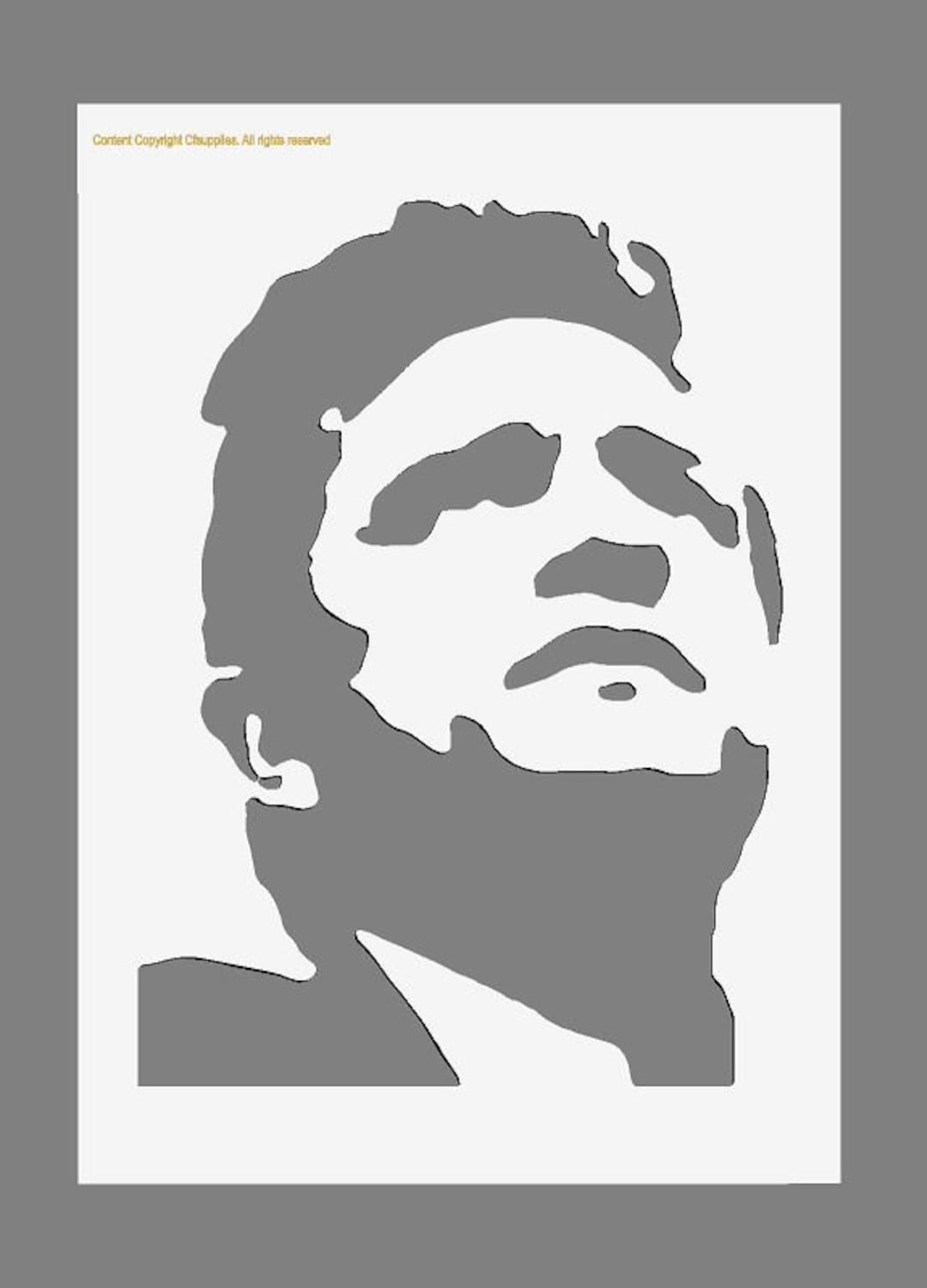 Johnny Cash Stencils in A3/A4/A5 Sheet Sizes Thicker 190 Micron