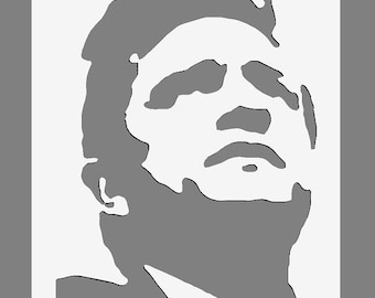 Johnny Cash Stencils  in A3/A4/A5 sheet sizes Thicker 190 micron reusable Painting Airbrush Decor