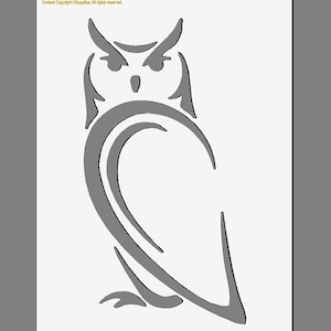 Owl Stencil - Reusable Colour, Draw, Paint Custom Wall Stencil Art A3 ...