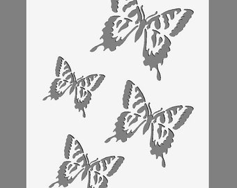 Butterfly Mylar Stencil: Reusable DIY Craft, Wall Decor (A3/A4)