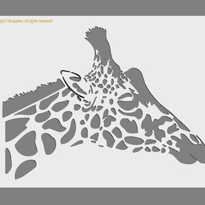 Giraffe Mylar-stencil op A3/A4/A5-velformaten Dikker 190 micron herbruikbaarVerf-airbrushdecor