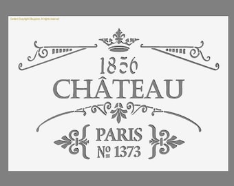 Vintage French Stencil | Shabby Chic Paint Stencil for Walls, Fabrics, Furniture, Reusable, Washable A5/A4/A3 stencil sizes (153)