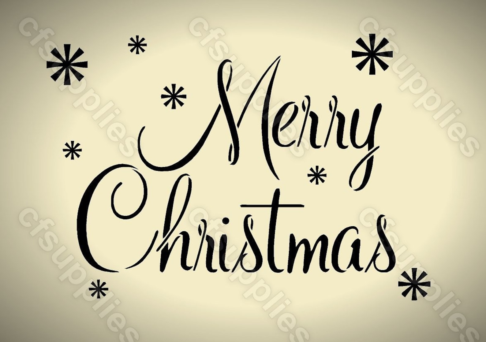 Merry Christmas Stencil 