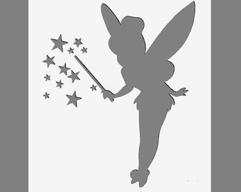 Fairy Stencil | Mylar Stencil for Walls, Fabrics, Nurseries, Bedrooms, Reusable, Washable A5/A4/A3 Stencil Sizes 190 micron