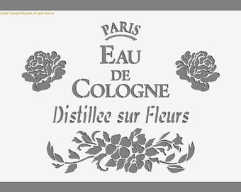 Vintage French Stencil | Shabby Chic Paint Stencil for Walls, Fabrics, Furniture, Reusable, Washable A5/A4/A3 stencil sizes 190 micron (72)
