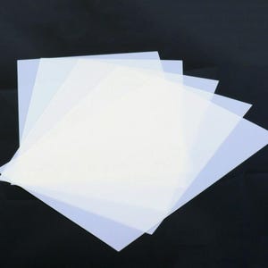 Feuilles de pochoir en mylar A3 : 125 microns, résistantes au laser