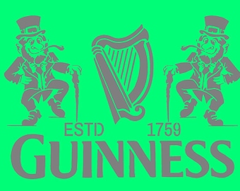 Guinness & Leprechaun Stencil: Reusable St. Patrick's Day Decor