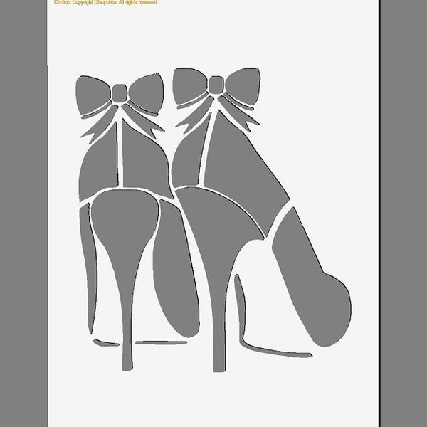 High Heels, Stilettos Mylar Stencil in A3/A4/A5 sheet sizes Thicker 190 micron reusable Painting Airbrush Decor, Wall Art