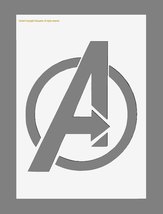 Avengers Logo Marvel Theme Polyester Stencils In A3 A5 Etsy